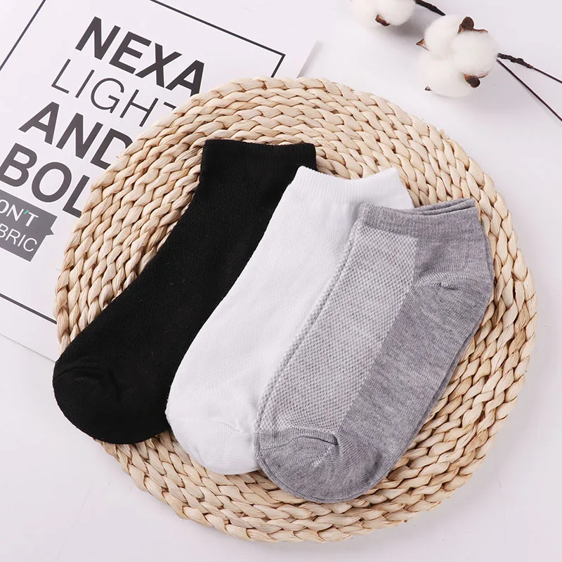 Plain Color Boat Socks Boat Socks Invisible Ankle Socks Short Socks Ankle Socks Solid Color Socks 6Pcs=3Pairs Men's Socks Size Eu 38-47