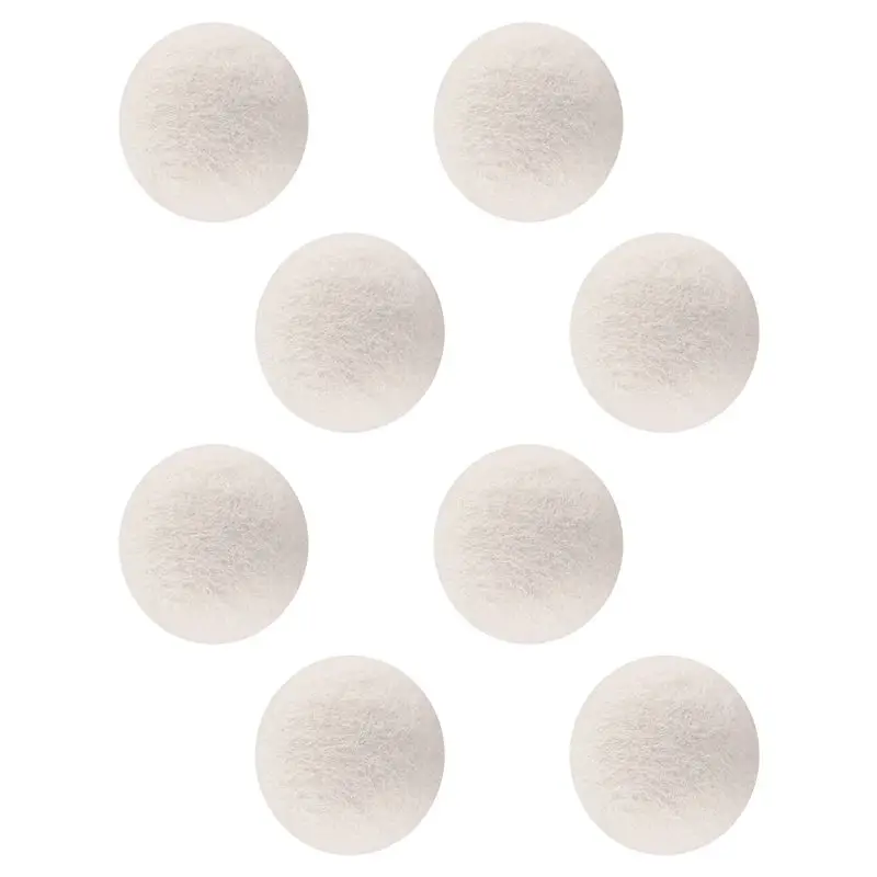 AT84-8팩 100% 프리미엄 울 드라이어볼 XL, 수제, 친환경, 천연 섬유유연..