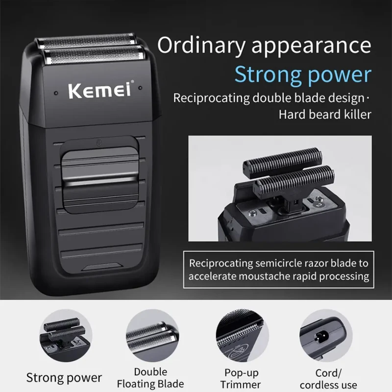 Kemei KM-2296 KM-2299 KM-1102 Hair Clipper Kit Men's Electric Shaver Hair Trimmer Machine Professional Hair Cutting Machine 6