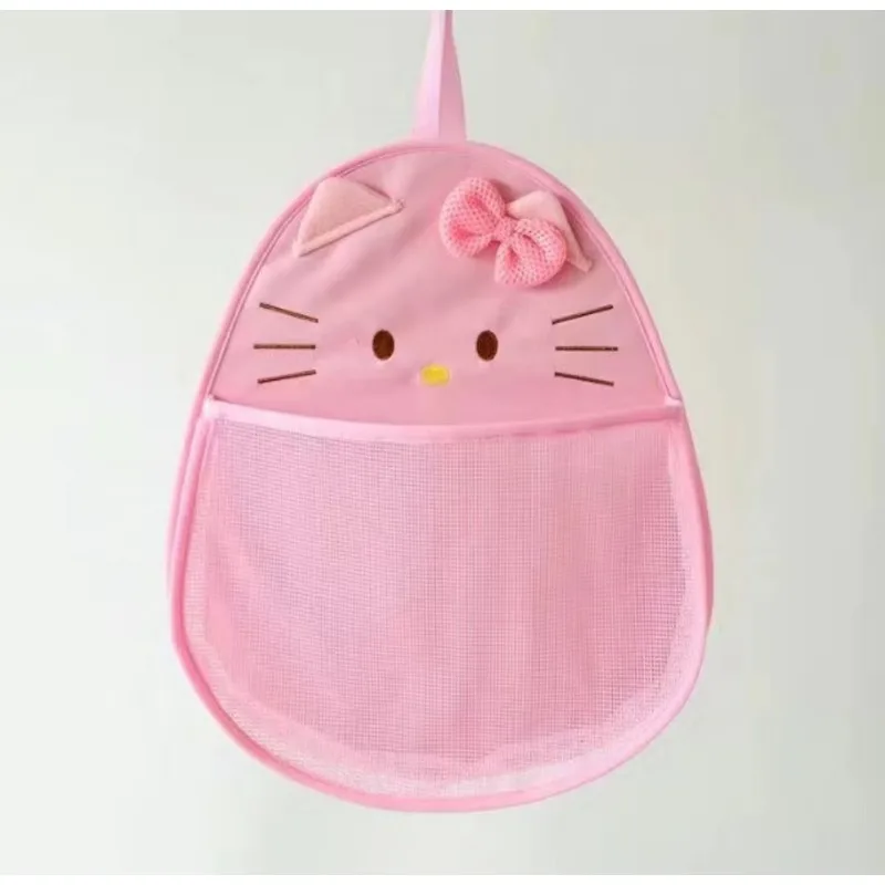 thumbnail image 4 of Hello Kitty-Bolsa de Red Kawaii con estampado de dibujos animados, cesta de ropa sucia para el Hogar, baño, dormitorio de estudiantes, bolsa de almacenamiento de artículos diversos, 4 of 5