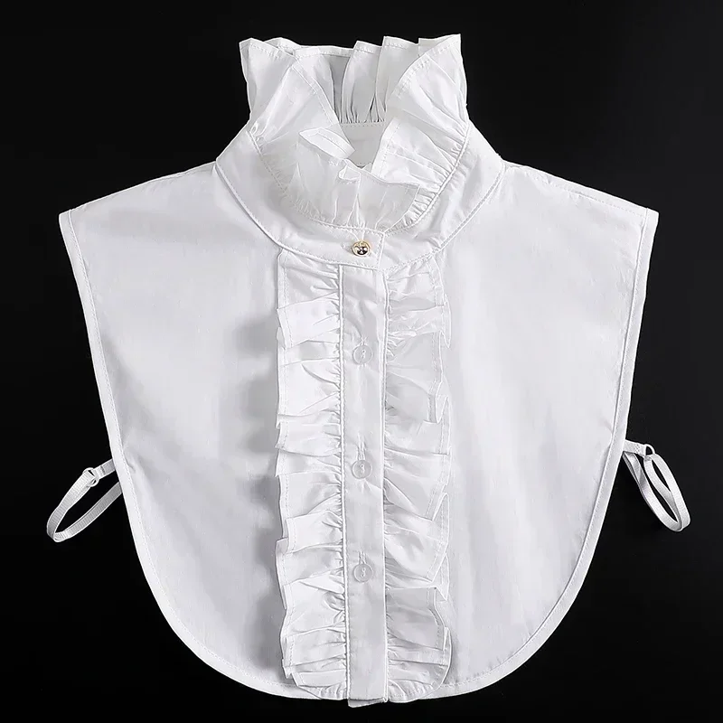 False Collar fake collar detachable collar shawl Korean Stand Lapel False Collar Women Embroidery Faux Col Half Shirt Blouse Fake Collars Sweater Shirt Detachable Collars