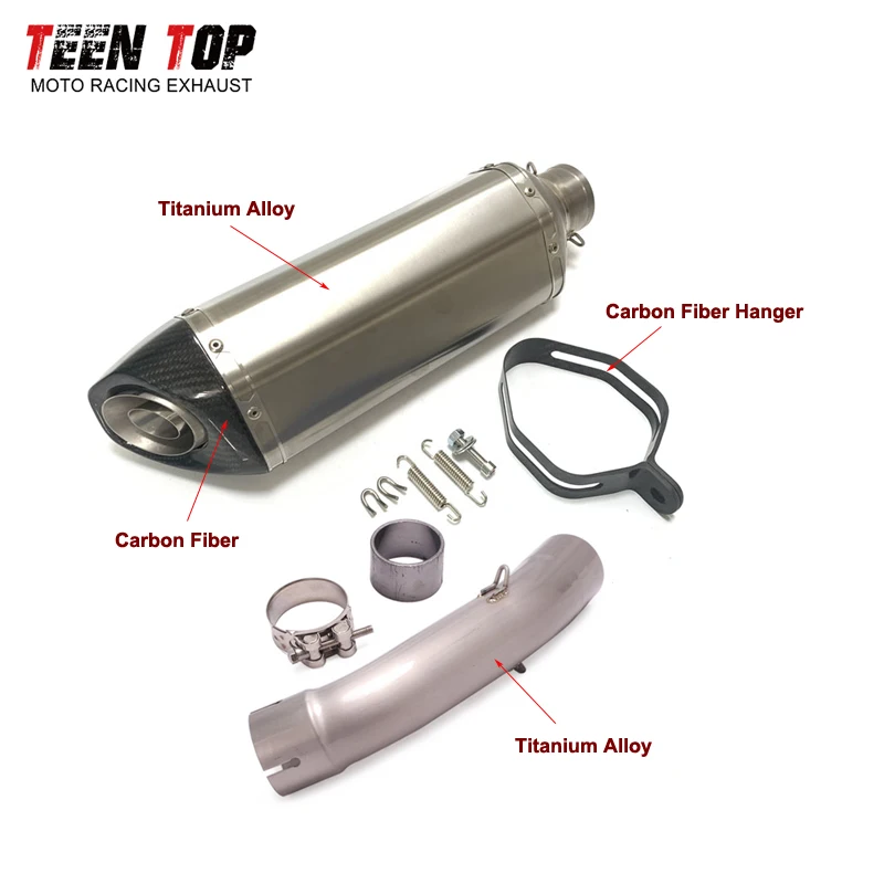 51mm Exhaust Muffler Titanium Alloy Motorcycle Exhaust System For KTM 250 ADV Exhaust For KTM 390 ADV 2020-2022 Tubo De Escape - Image 3