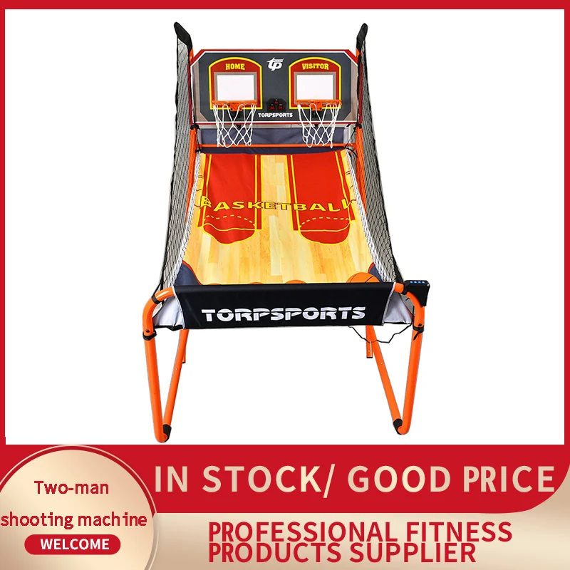 Luxury Two Person Scoring Shooting Machine Bold and Reinforced Quick Assembly Folding Two Person Basketball Frame Basketball Mac