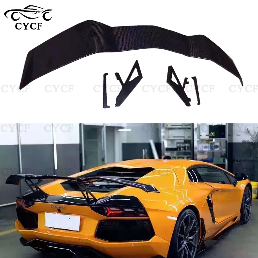 

Carbon Fiber Spoiler Tail fins For Lamborghini Aventador LP700 LP720 revo Style Rear Trunk Guide Wing Rear Wing Body Kit