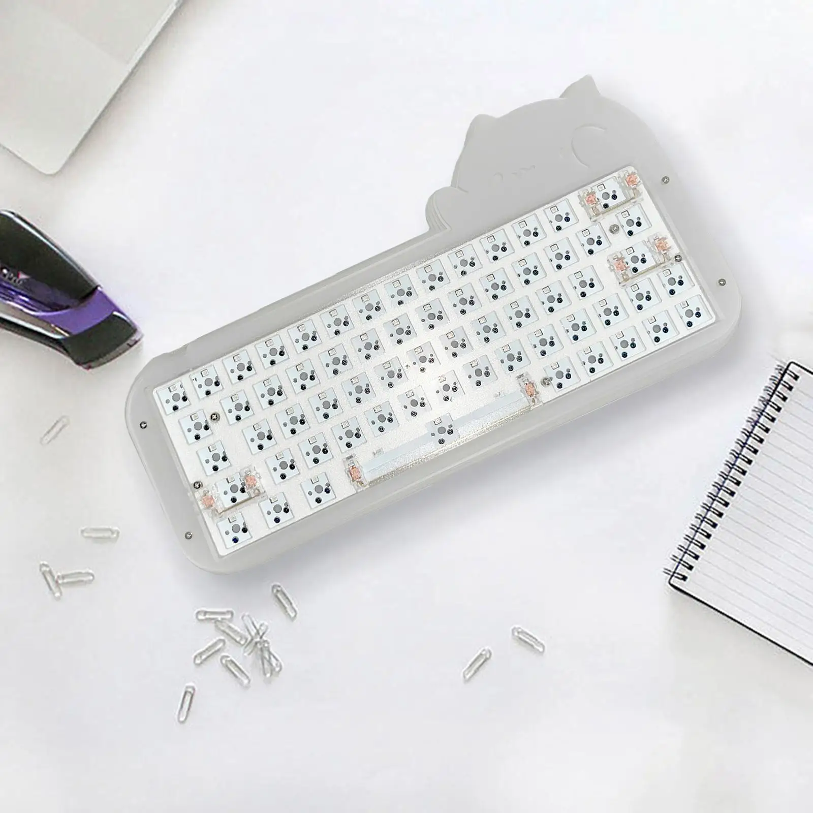 

Mechanical Keyboard DIY Kit, Switches RGB Lighting Effects 65% Modular, Mounting Plate for Computer PC