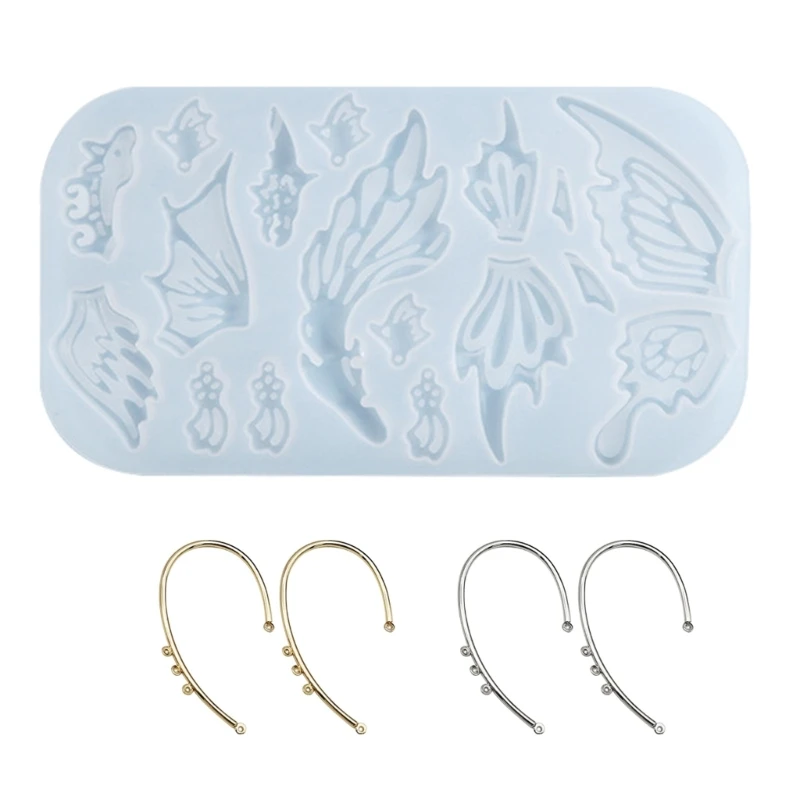 

Diy кристаллическая эпоксидная форма для сережек, ювелирных изделий, висячие подвески, украшения, трехмерные бабочки, форма