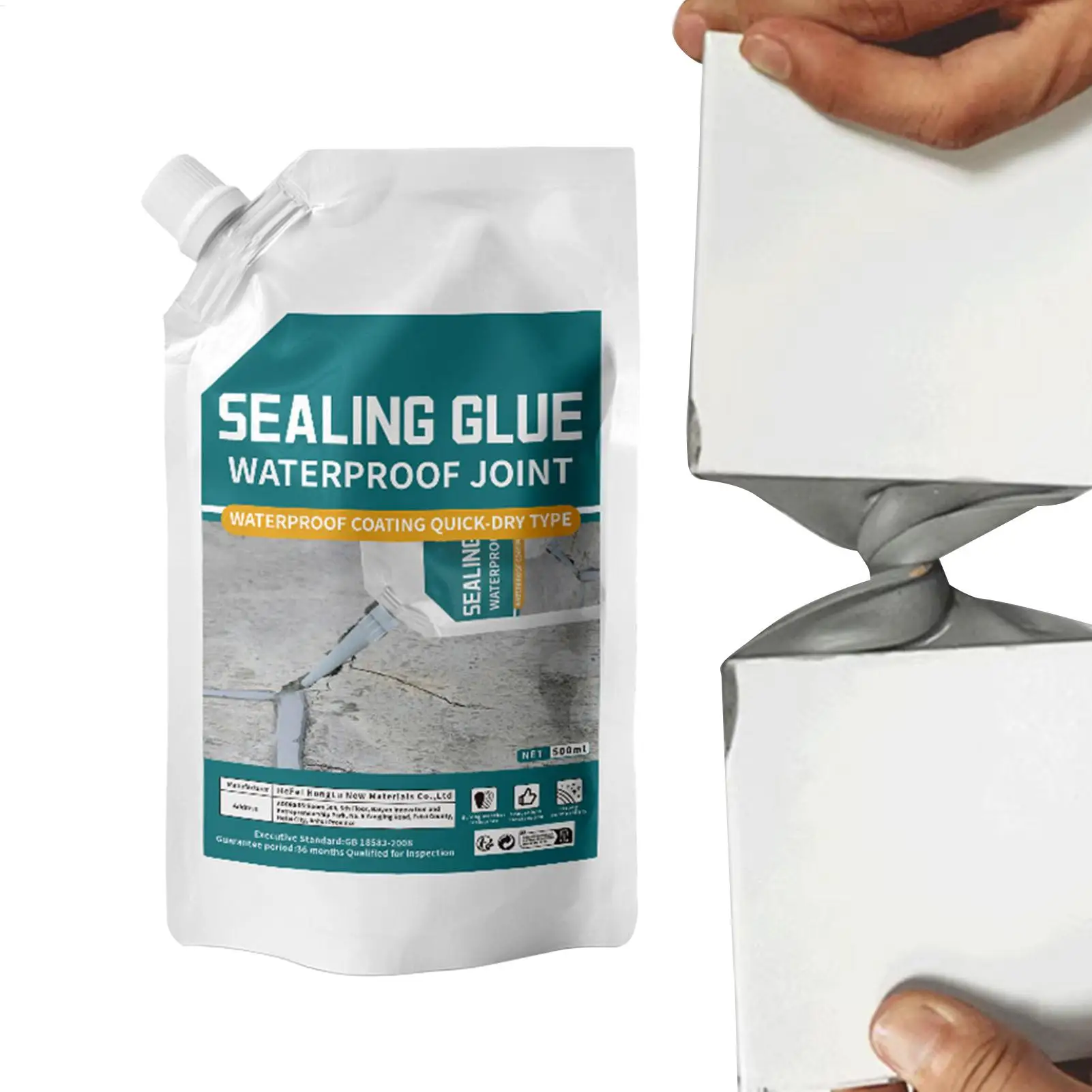500ml Cement Crack Filler Asphalt Crack Filler Waterproof Concrete Bonding Agent Quick-Drying Sealing Adhesive Cracked Tile Fill