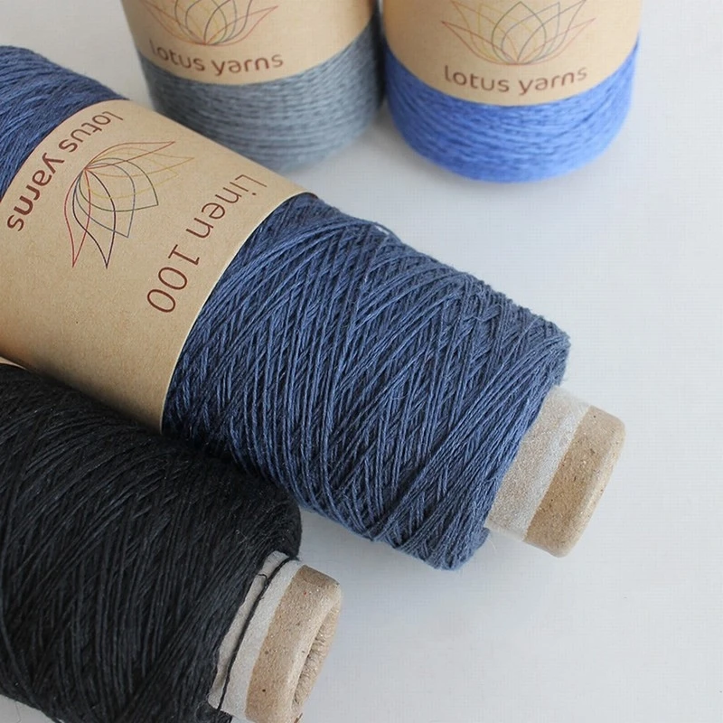 1 Cone 100g 100% Natural Linen Lace Weight Hand Knitting Crochet Yarn for Summer Shawl Vest Garments, Breathable and Cool 3