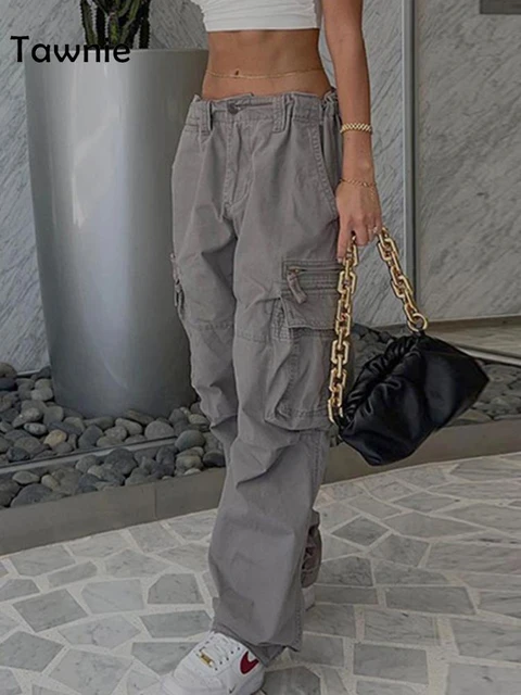 Vintage Streetwear Women Cargo  Jeans Baggy Cargo Pants Women