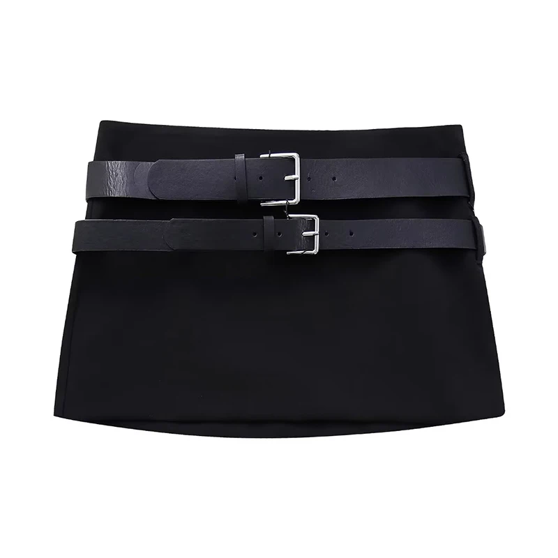 

Sexy Women With Belt Low Waist Mini Skirt
