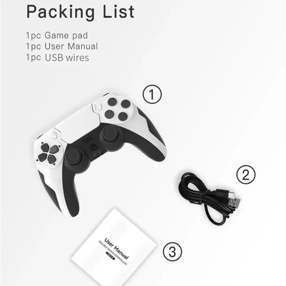 GAMINJA P48 Wireless Gamepad with Six Axis Gyroscope Game Controller For PS4 PS3 Console Wins 7 8 10 Dual Vibration PC Joystick - 6