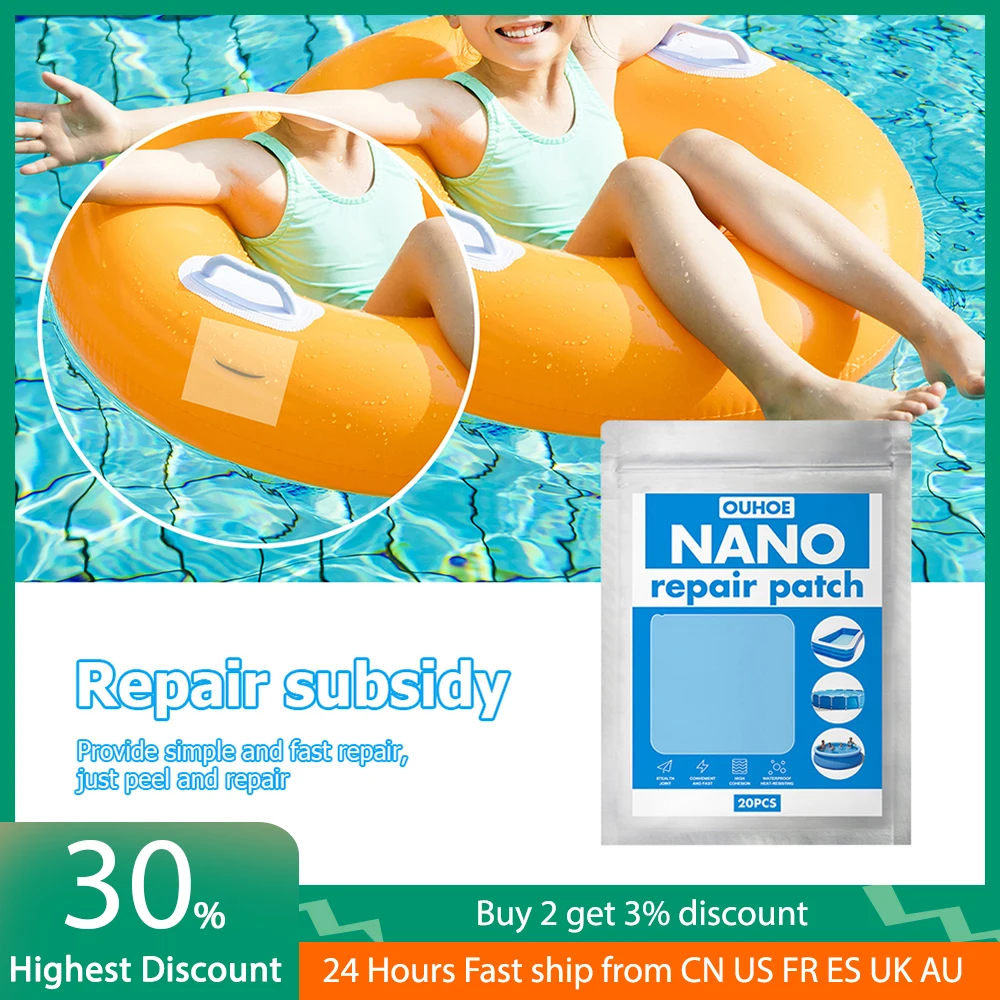 10/20/30pcs Swimming Float Repair Patch Transparent Pool Inflatable Toy