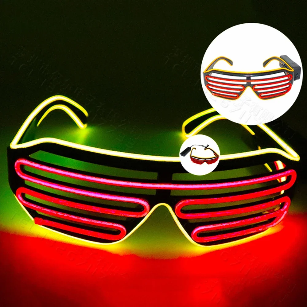 LED Wireless Glow-in-the-dark Glasses Neon Twinkling Sunglasses Suitable for Halloween Christmas Carnival Party glow sunglasses glow glasses