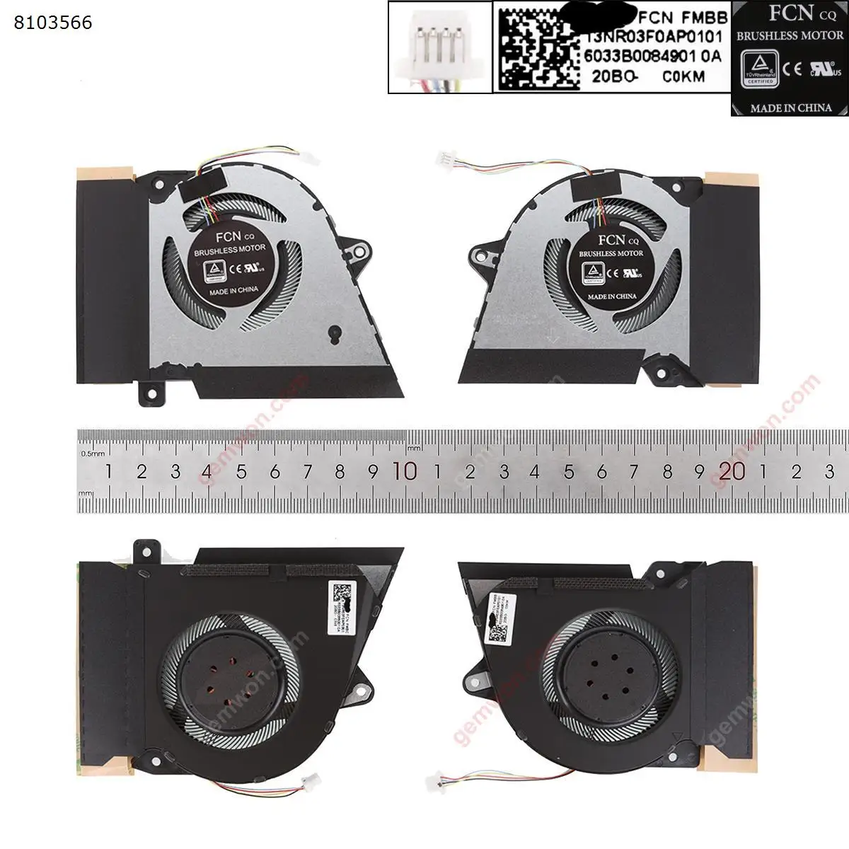 Ventola Di Raffreddamento Per Laptop Per Asus Rog Zephyrus 14 G14 Ga401I Ga401Iv(L + R)