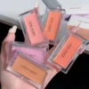 Coral Orange Blush Makeup Palette 5 Color Moist Creamy Texture Pink Rouge Lasting Natural Cheek Tint Waterproof Blusher Cosmetic 3