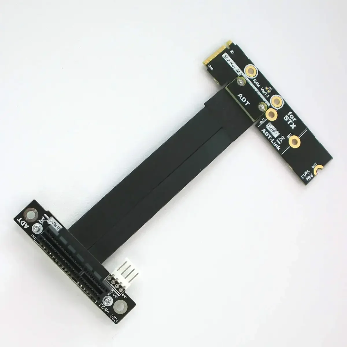 Nvme para Pci-e x4 Extender Adapter Jumper Cabo de Extensão Gpu Vire o Ângulo Direito ou Esquerdo Placa Gráfica Stx M.2 Ngff - Imagem 5