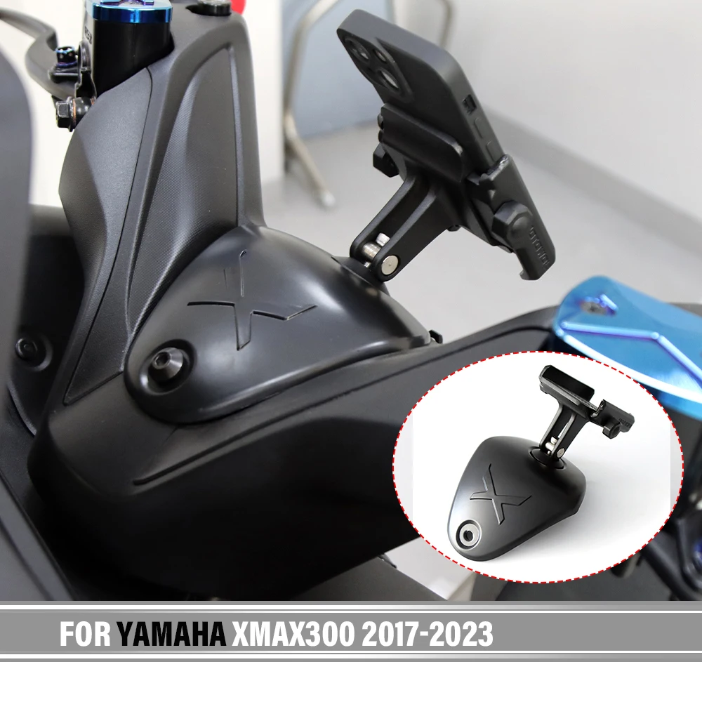 

For YAMAHA XMAX300 2017-2023 2022 2021 2020 2018 Motorcycle Rear Hugger Fender Handlebar Upper Faucet Cover Shell+Phone Holder