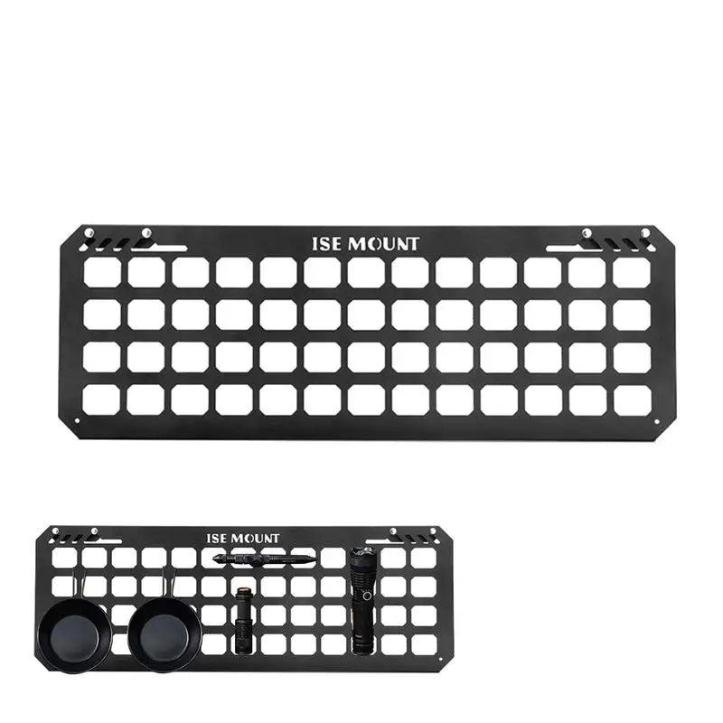 

Camping Storage Rack Iron Outdoor Mesh Rack Camping Grid Panels Organizer Multifunctional Camping Bowl Storage Panels For