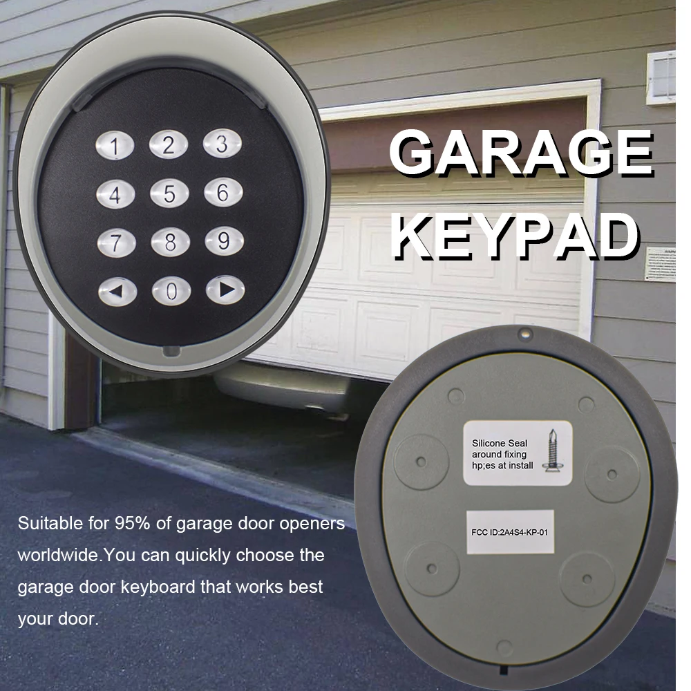 433MHZ Rolling Code Wireless Numeric Keypad Door Lock Remote Control Receiver Kit for Garage Remote Control Opener