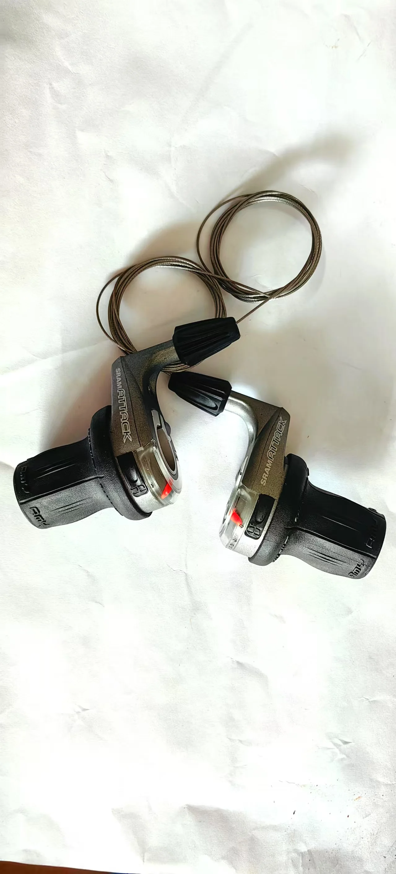 Vintage bicycle Shifter for SRAM Attack GRIPSHIFT Front & Rear set 3x9 Speed shifter Grip