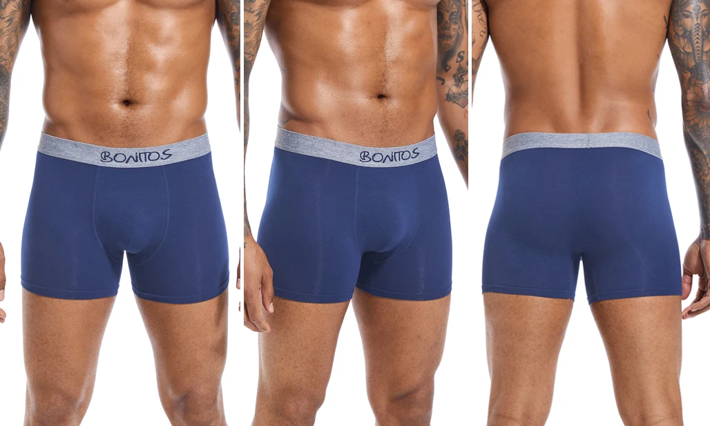 4 Stück Baumwoll-Herrenunterhosen Weiße Unterwäsche Herren-Boxershorts mit Schriftzug-Gummiband Sexy Boxershorts für Männer 2026 – Detail 8