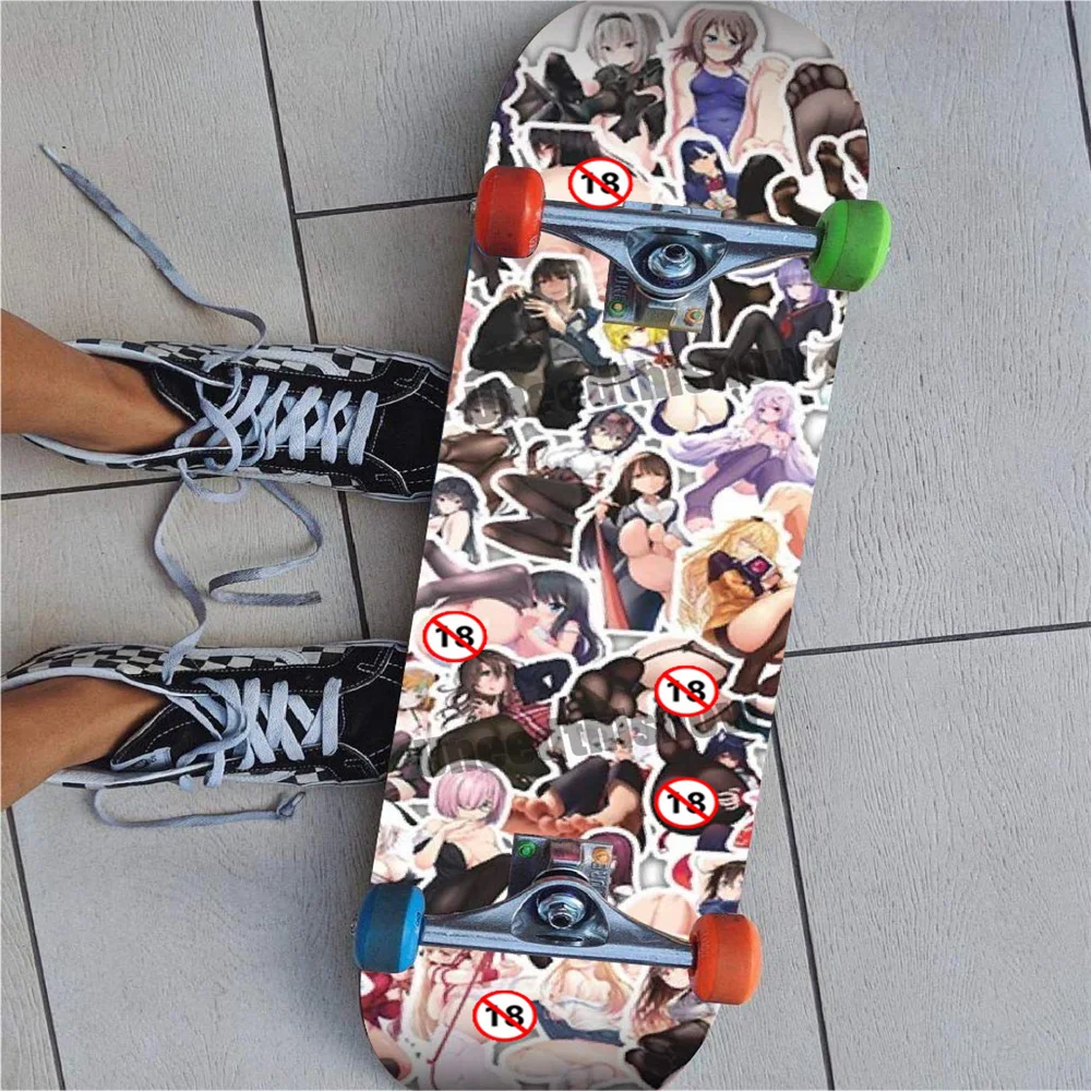 10/30/50/100PCS Hentai Waifu Stickers,Sexy Anime Girl Stickers for Adults, Waterproof Decals for Water Bottles Laptop Skateboard 6