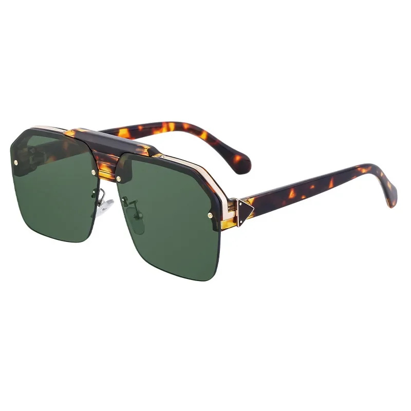 

Солнцезащитные очки без оправы в стиле панк для мужчин и женщин, роскошные дизайнерские квадратные солнечные очки в большой оправе, для путешествий, повседневные, 2024