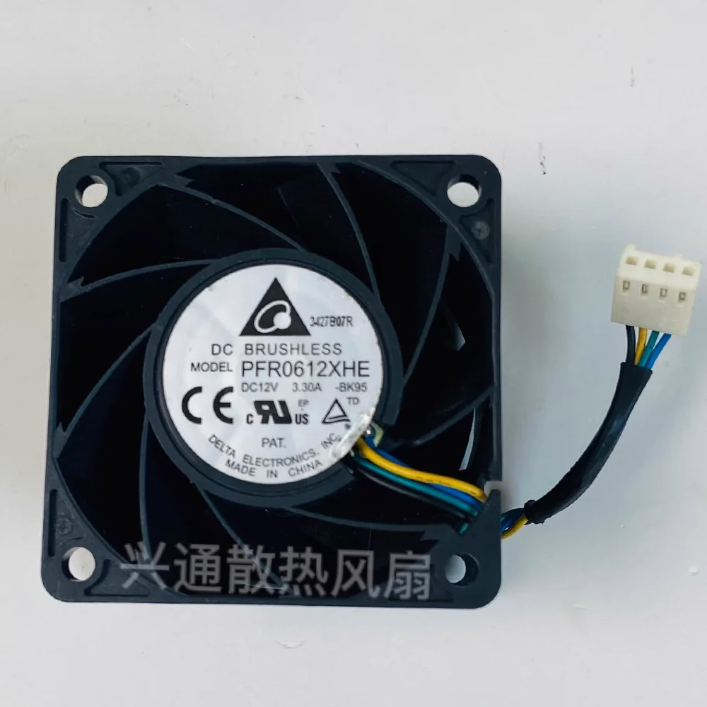 Delta-ultra Forte Fluxo de ar de Alta Velocidade Ventilador Axial 6038 Pfr0612xhe dc 12v 3.30a Novo - Imagem 4