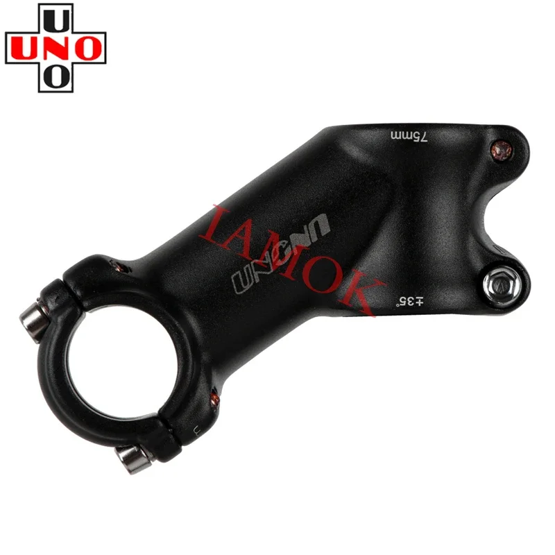 

UNO Bicycle Black/Silver Stems 35 Degree 60-135mm Iamok Mountain Bike Ultra Light Stem Red/White/Gray Logo