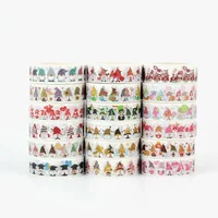 NEW 1PC 10M Decorative Gnomes with Sunflowers Bee Daisy Hearts Spring Washi Tape Set for Journaling Masking Tape Cute Papeleria 2