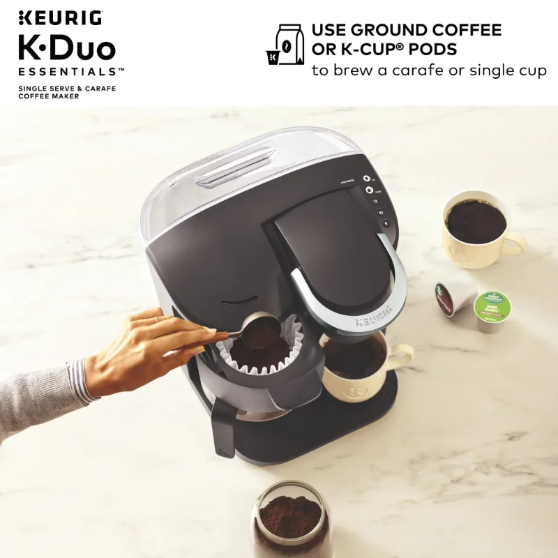 Keurig K-Duo Essentials Single Serve K-Cup Pod & Carafe Coffee Maker, Black  coffee maker machine - AliExpress