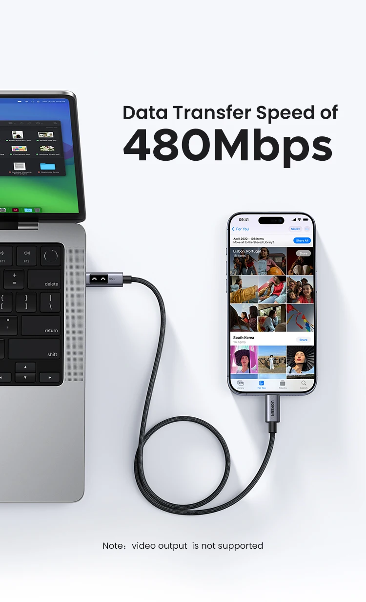 UGREEN UNO PD100W USB C to USB C Cable Fast Charging for Laptop iPhone 17 16 Type C Data Cord for Samsung Xiaomi Poco 5A Charge