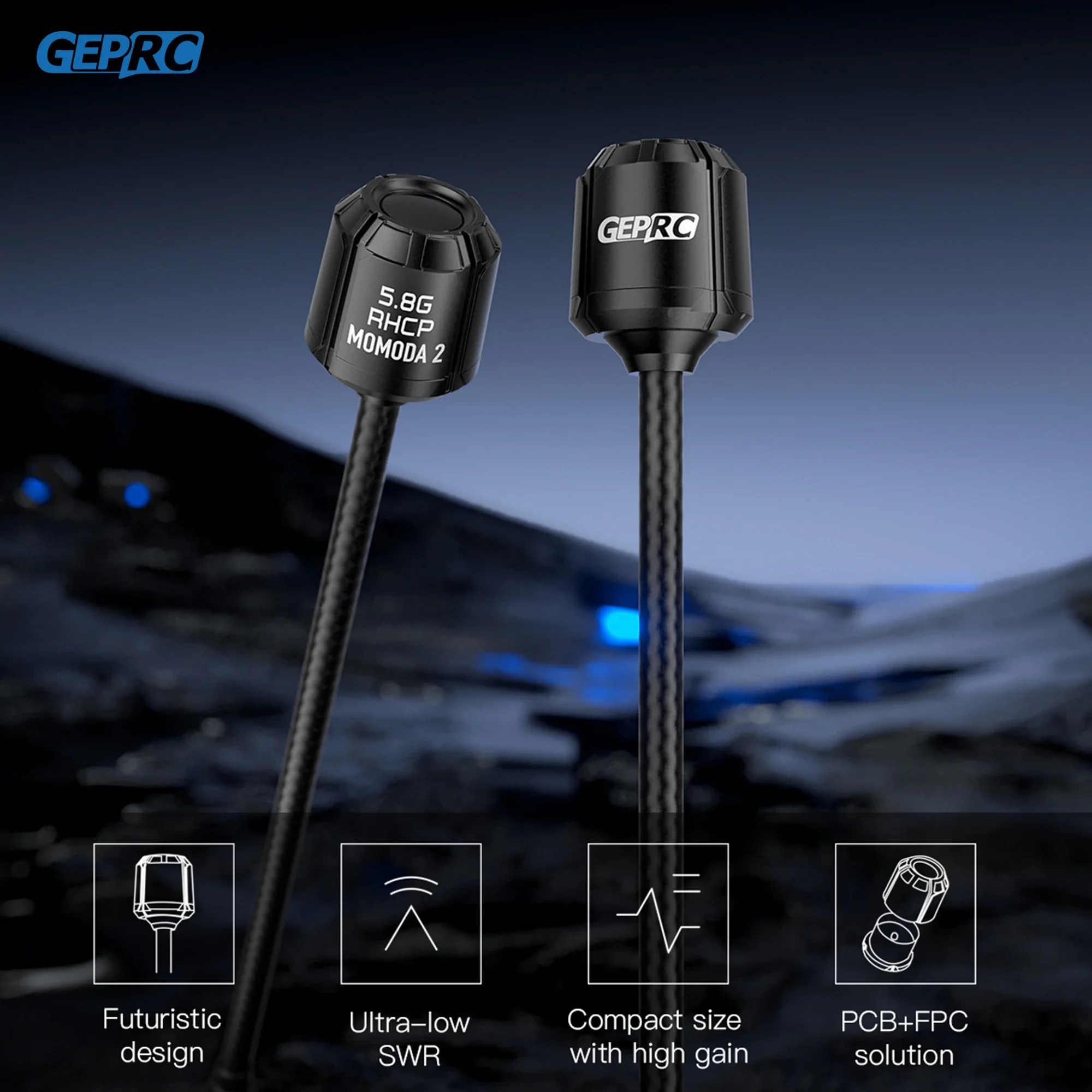 GEPRC Momoda2 5.8G Antenna Long Version Suitable DIY RC FPV Quadcopter Drone Freestyle 5.3GHz 6GHz RHCP LHCP Accessories Parts thumbnail 3