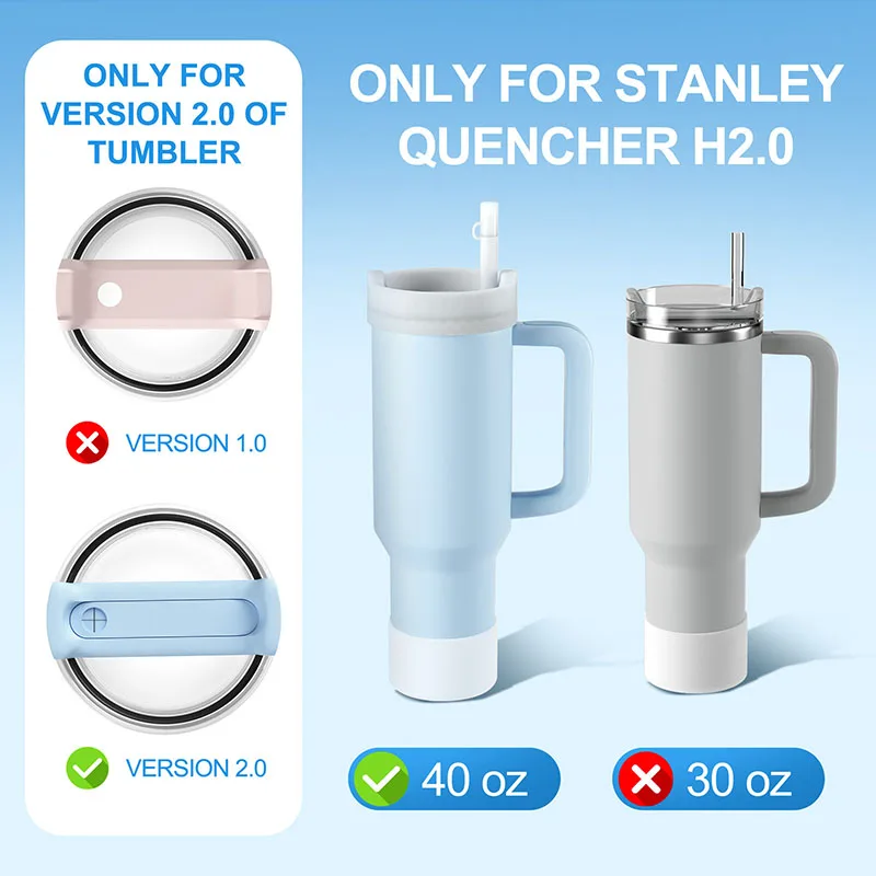 Stanley Cup Accessories Set - Spill Stopper & Water Bottle Pouch For 30oz/40oz Quencher Tumbler