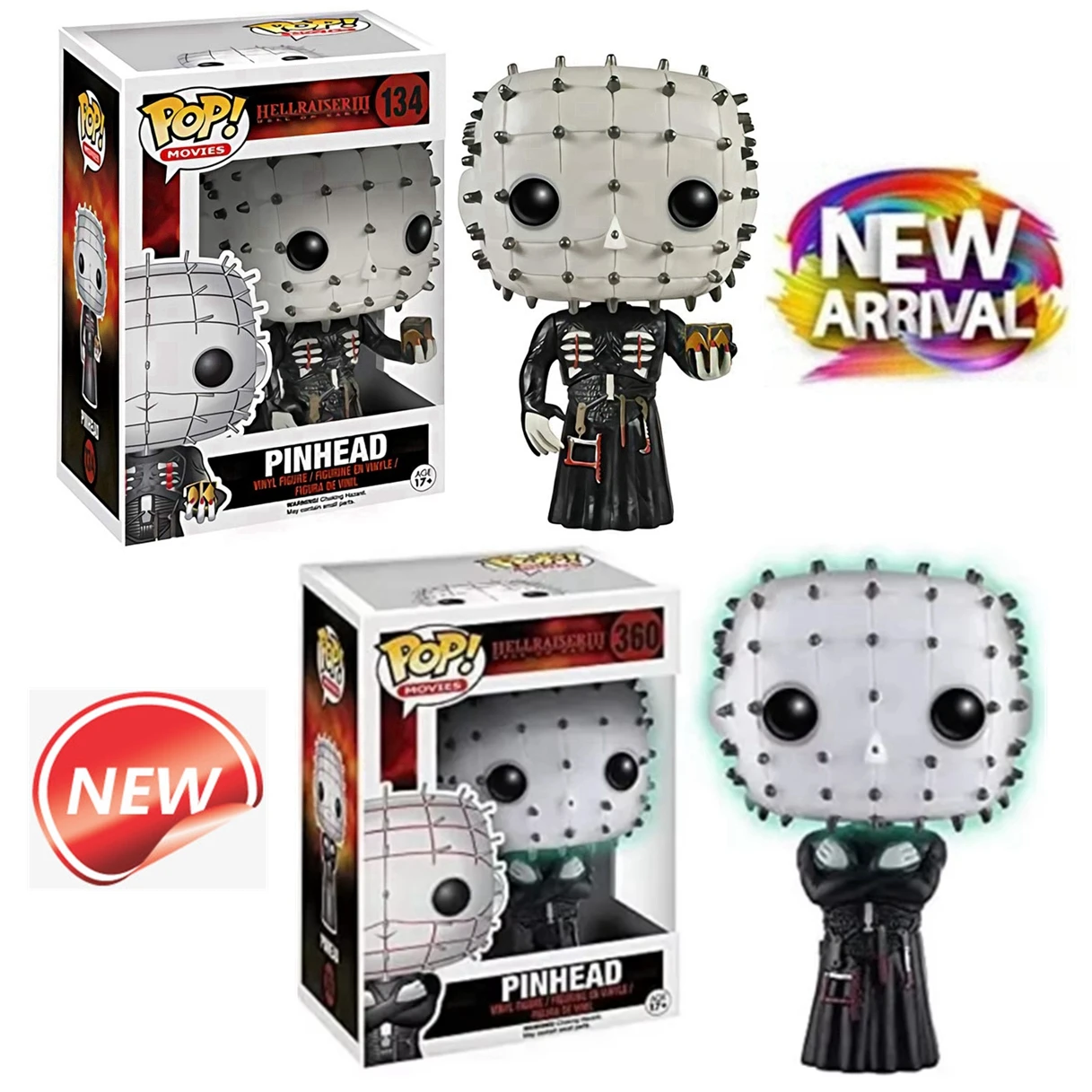 FUNKO POP Hellraiser Pinhead #134 Pinhead #360 Vinyl Action