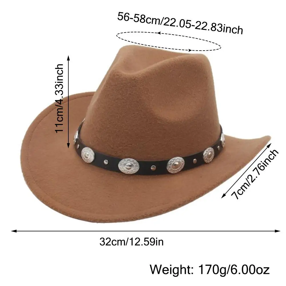 Cowboy Hats Vintage Upturned Brim Western Cowboy Hats