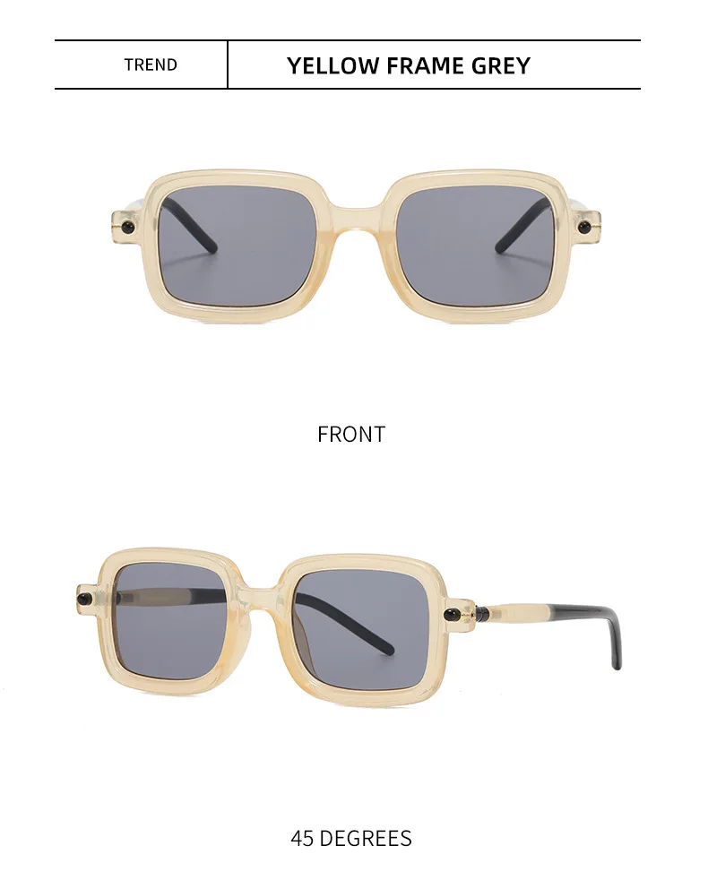 Lunettes de soleil carrées rétro pour hommes style punk_voghion.com