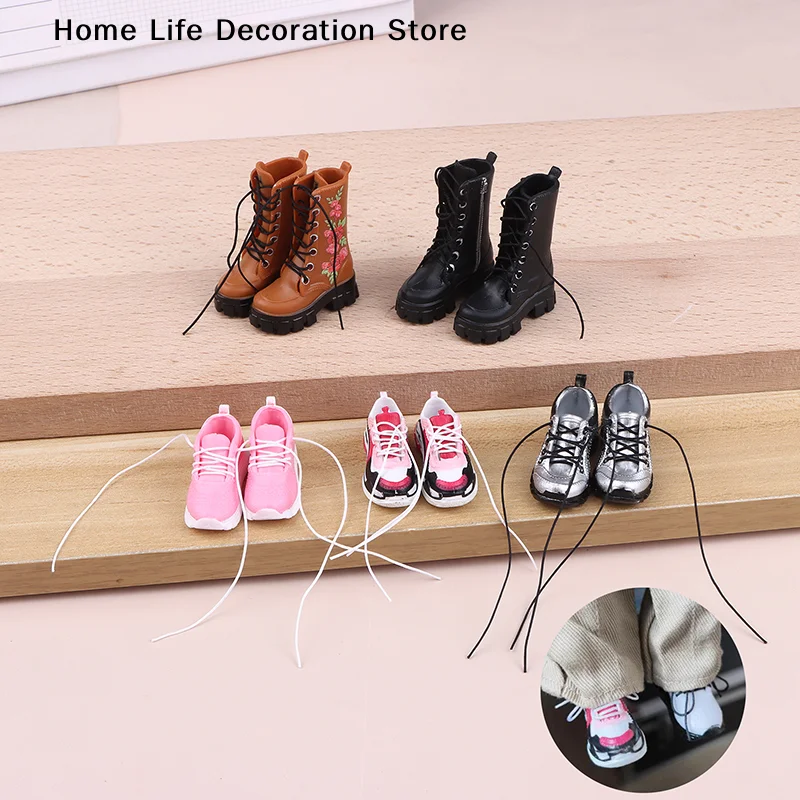 【TG】 1 Paar 3,5 cm lange Sport-Puppenschuhe, Stiefel, Turnschuhe für 1/6 Puppen, Anziehzubehör, DIY-Puppenhaus-Requisiten