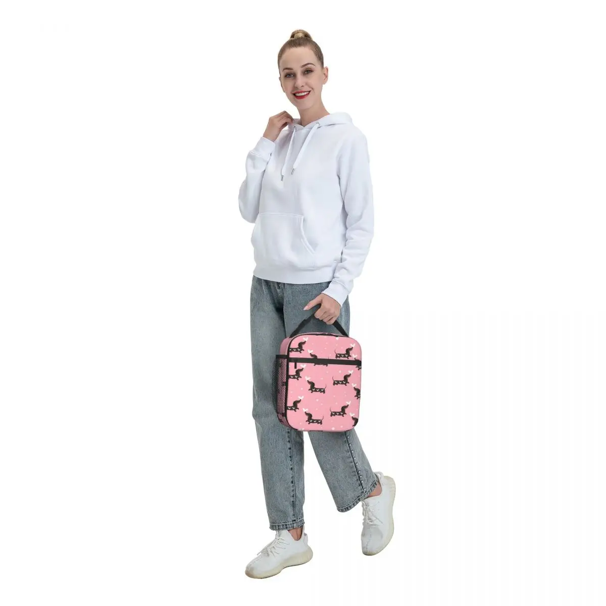 Custom Sausage Dog Lunch Bag Women Warm Cooler Insulated Lunch Box for Adult Office