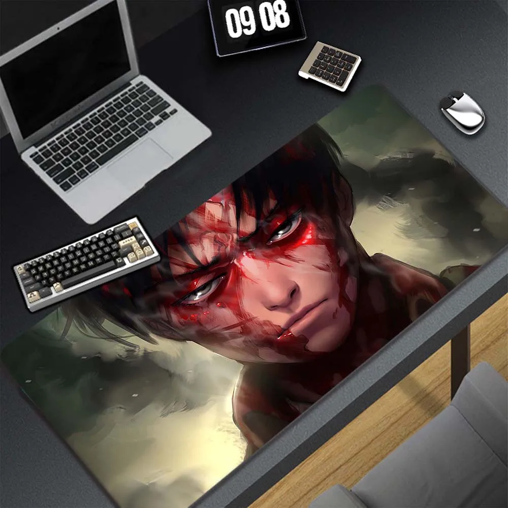 

Attack on titan Gaming Mousepad Pc 90x40cm XXL Mouse Pad Mousemat Non-slip Rubber Pads Big Desk Mat Keyboard Pads Anti-slip Pad