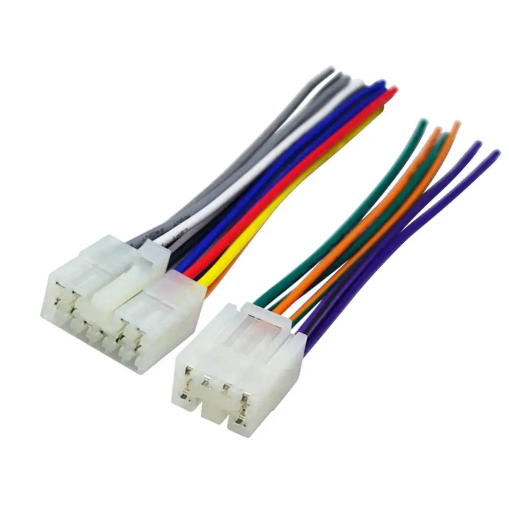 Car Radio Stereo CD Player Wiring Harness Cable Installation Kit audio cable car wire cable adapter car stereo accessories audio speaker wiring kit electronic wire cable electrical wire cable car amplifier wiring kit 2Pcs For Toyota