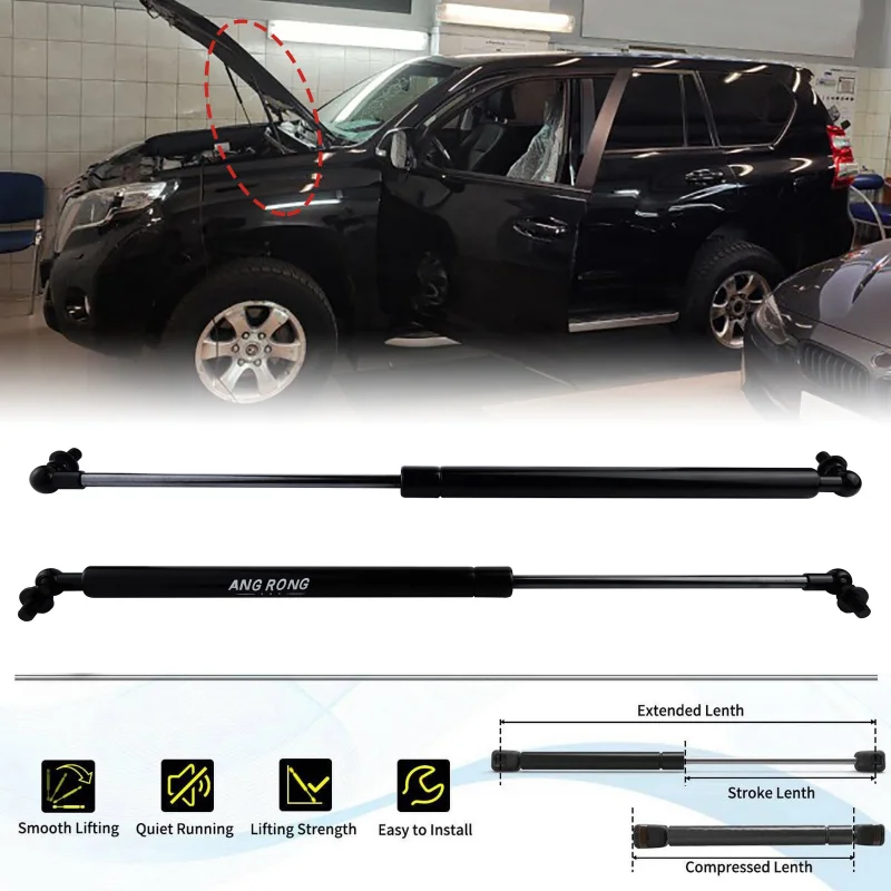 Toyota Land Cruiser Prado 120 J120 2002-2009 5345069055용 전면 보닛 가스 스트럿 스프링 서포트 리프터 2개