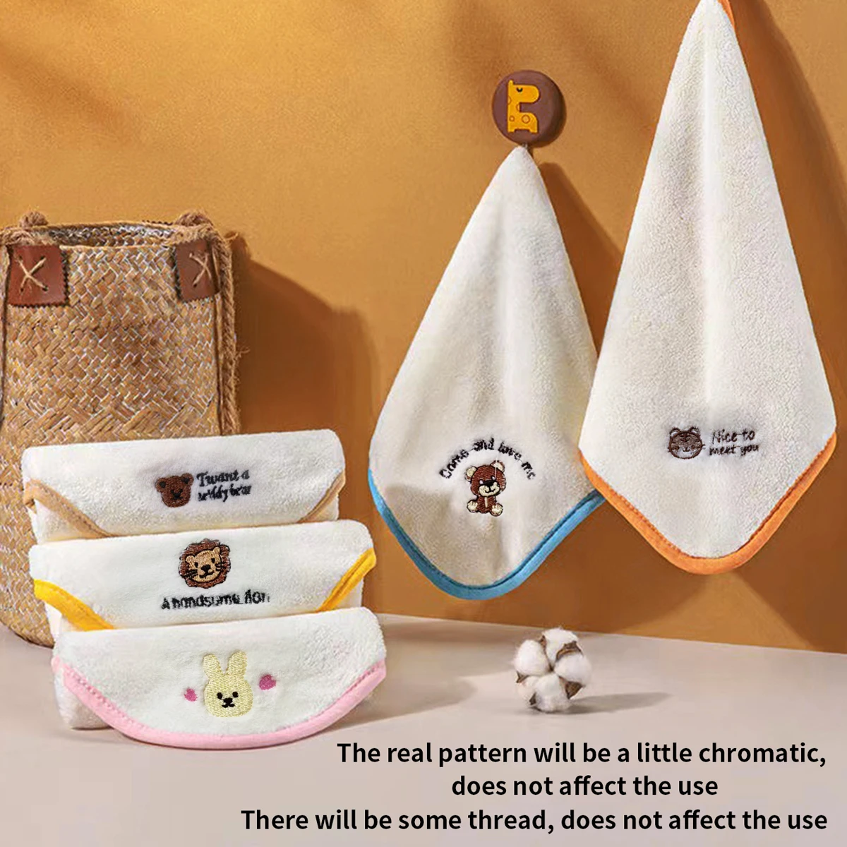 Baby Towel 5PC Baby towel super soft newborn baby face towel Children's handkerchief kindergarten face hand small
