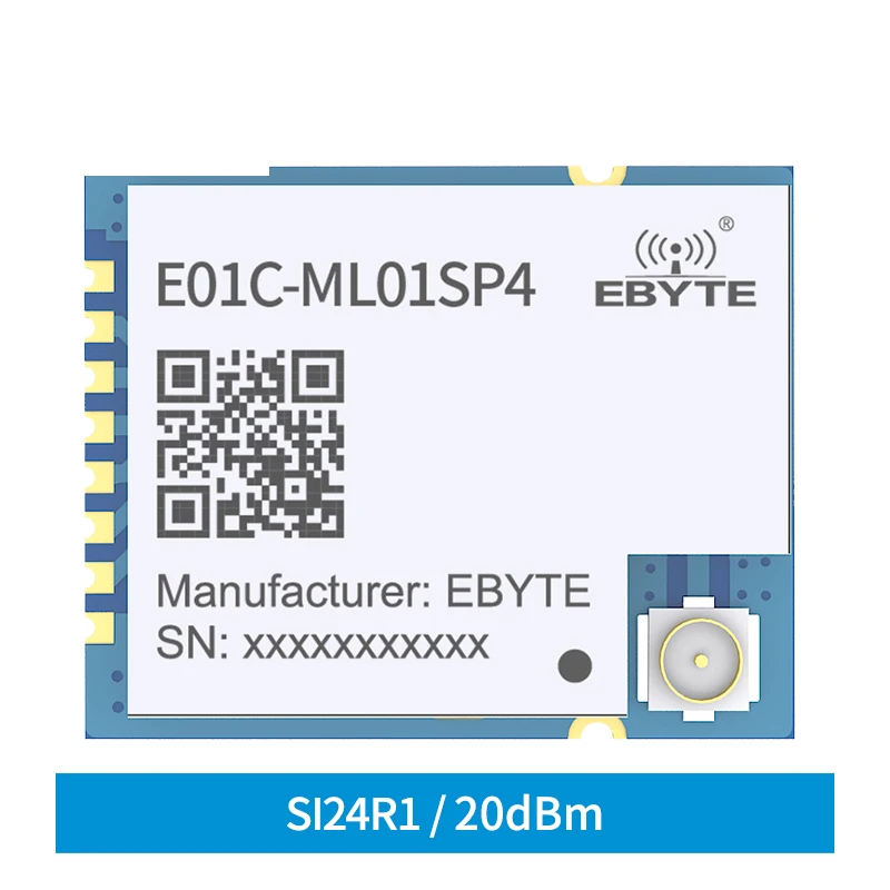 

EBYTE Cost-Effective 2.4G RF Module Wireless Transceiver nRF24L01+ PIN to PIN Compatible SPI Interface SMD IPEX Antenna