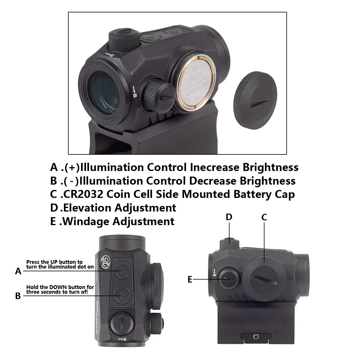 Tactical Unity 1x20mm 2 MOA Red Dot Sight Fast Mount Reflex Scope Holographic Riflescope Hunting 20mm Riser Mounts