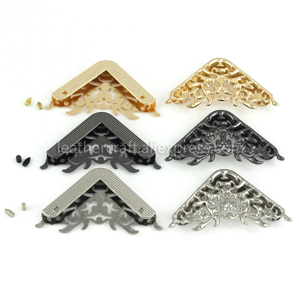Kit 24 Protezioni Angolari In Metallo Per Borse – 6 Colori E 2 Misure, Con Viti, Per Borse, Portafogli E Progetti DIY