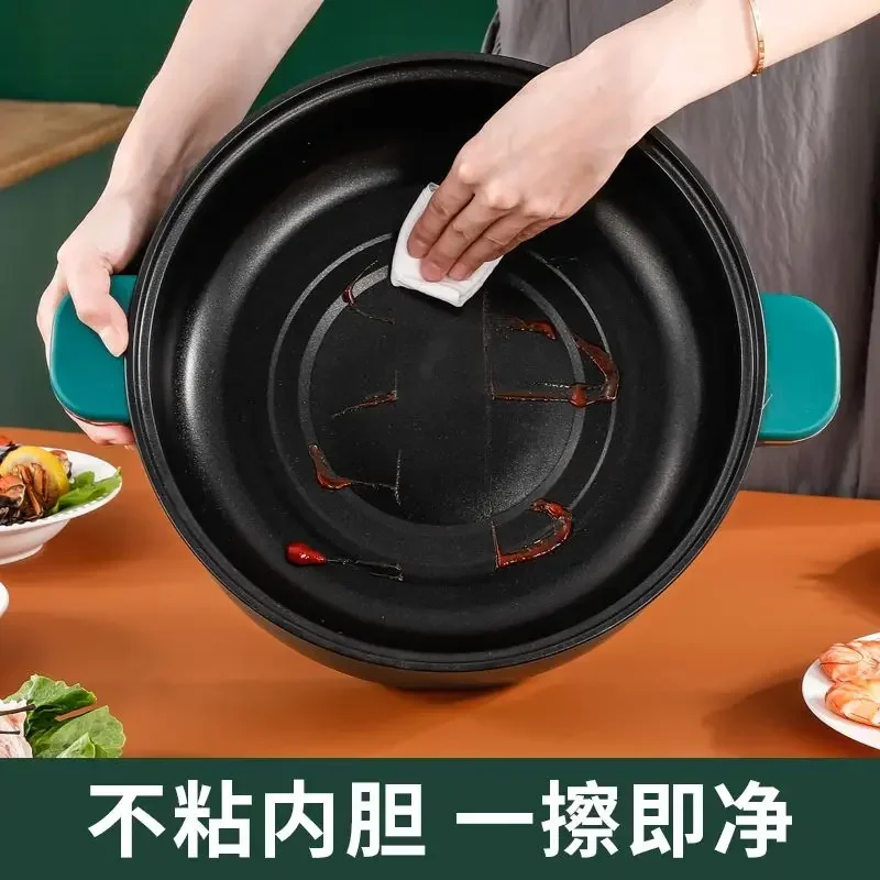 large-capacity  electric steamer three-layer electric cooking pot home kitchen steaming and cooking integrated pot 6