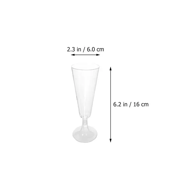 40pcs 150ml Disposable Cocktail Goblets Martini Glasses Unbreakable Plastic Drinks Wine Flutes Party Bar Cups