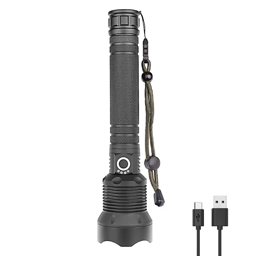 XHP70 LED Flashlight USB Rechargeable Flash Light ZLED Flashlight