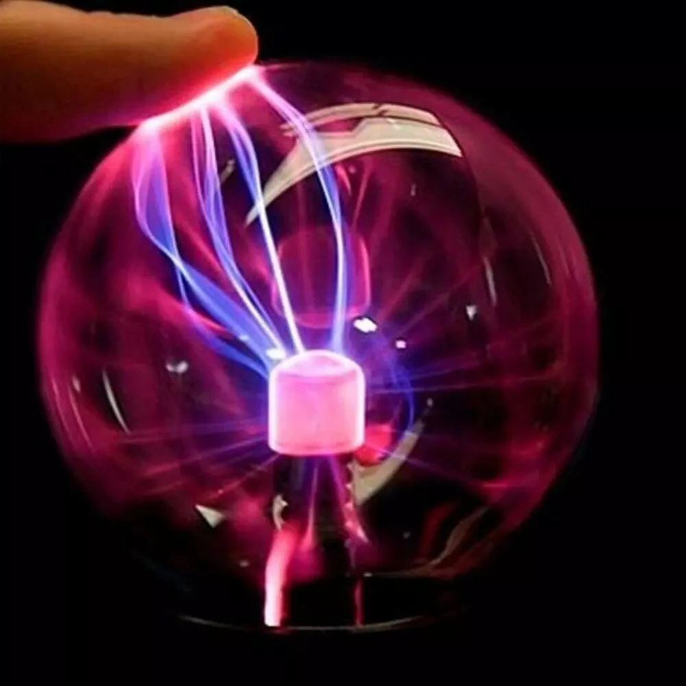 8in Plasma Ball Touch Activated Magics Globe Orb Table Lamp Sphere Nebula Light